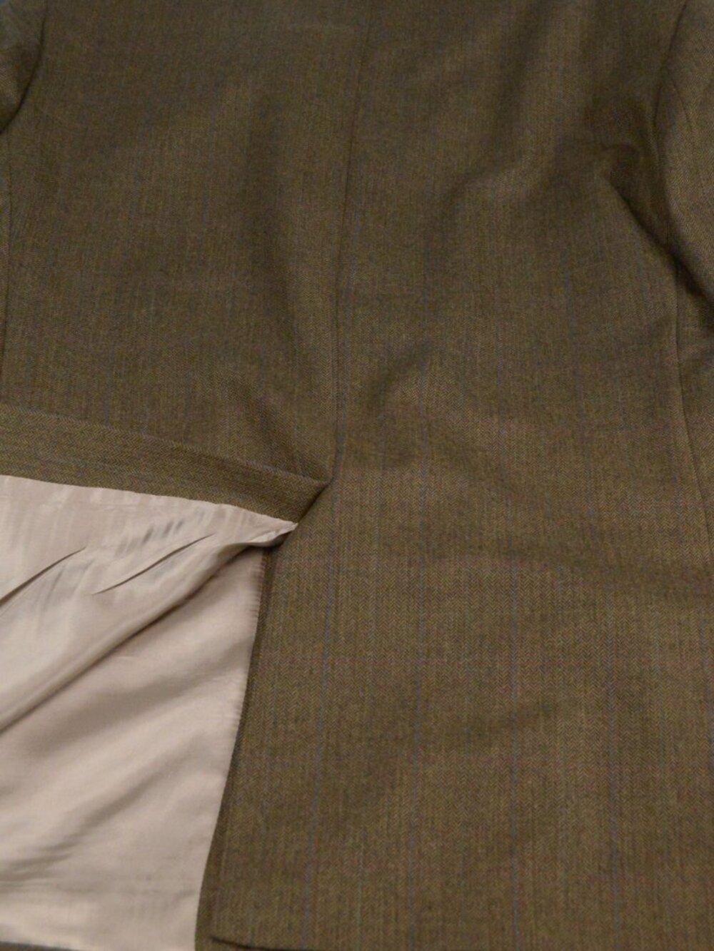 Lauren Ralph Lauren 100% Wool Brown Herringbone Windowpane Sport Coat -- Size 46 - Picture 3 of 6